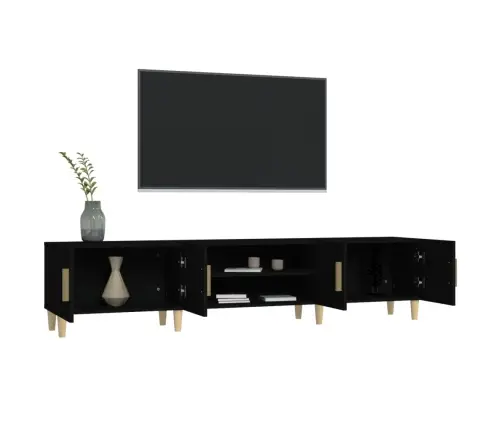 Tv Skapītis, Melns, 180X31,5X40 Cm, Inženierijas Koks Vidaxl