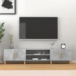Tv Skapītis, Betona Pelēks, 180X31,5X40 Cm, Inženierijas Koks Vidaxl