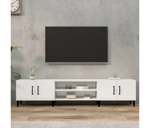 Tv Skapītis, 180X31,5X40 Cm, Inženierijas Koks, Spīdīgi Balts Vidaxl