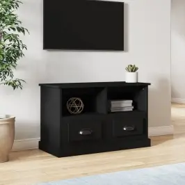 Tv Skapītis, 80X35X50 Cm, Inženierijas Koks, Melns Vidaxl
