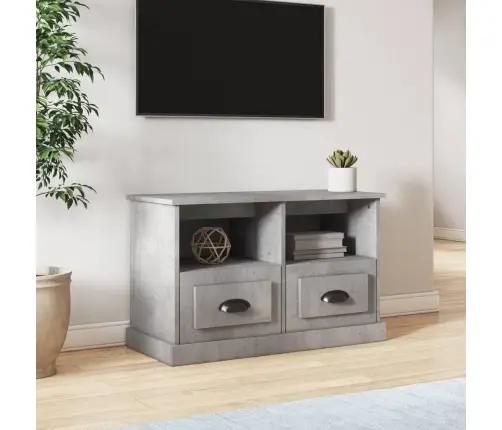 Tv Skapītis, Betona Pelēks, 80X35X50 Cm, Inženierijas Koks Vidaxl