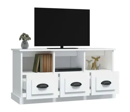 Tv Skapītis, 100X35X50 Cm, Inženierijas Koks, Balts Vidaxl