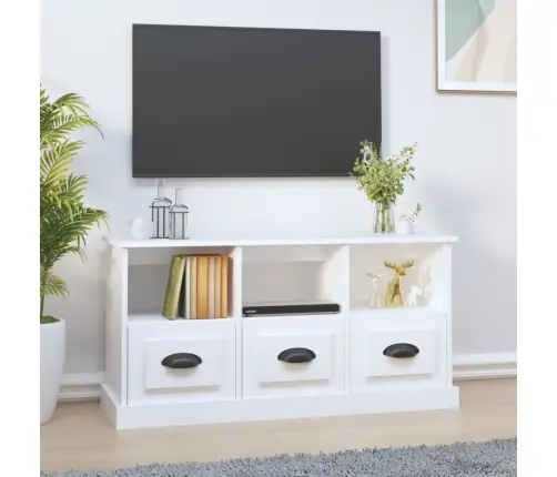 Tv Skapītis, 100X35X50 Cm, Inženierijas Koks, Balts Vidaxl