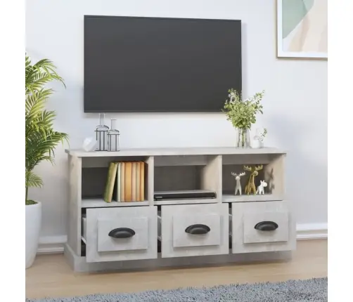 Tv Skapītis, Betona Pelēks, 100X35X50 Cm, Inženierijas Koks Vidaxl