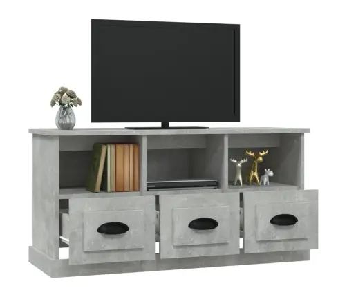 Tv Skapītis, Betona Pelēks, 100X35X50 Cm, Inženierijas Koks Vidaxl