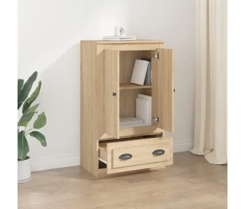 Augstais Skapītis, Ozola, 60X35,5X103,5 Cm, Inženierijas Koks Vidaxl