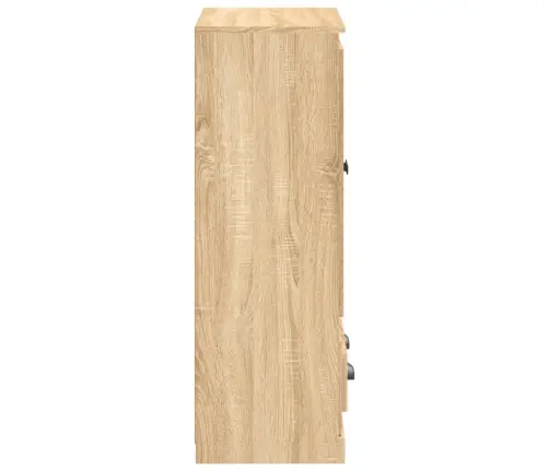 Augstais Skapītis, Ozola, 60X35,5X103,5 Cm, Inženierijas Koks Vidaxl