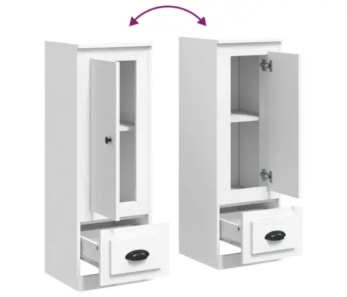 Augstais Skapītis, 36X35,5X103,5 Cm, Inženierijas Koks, Balts Vidaxl