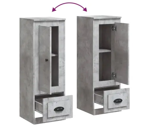 Kõrge Kapp, Betoonhall, 36 X 35,5 X 103,5 cm Tehispuit