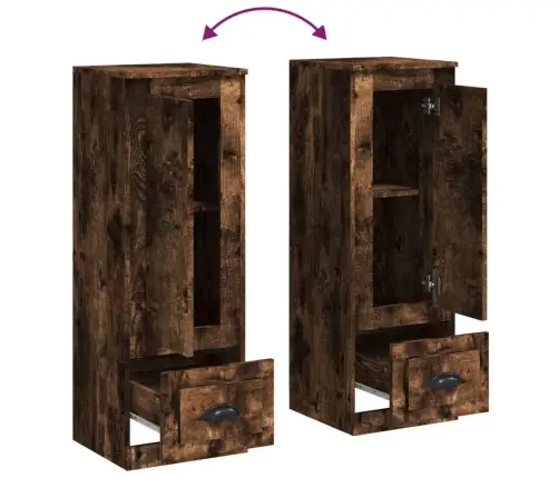 Augstais Skapītis, Ozola, 36X35,5X103,5 Cm, Inženierijas Koks Vidaxl