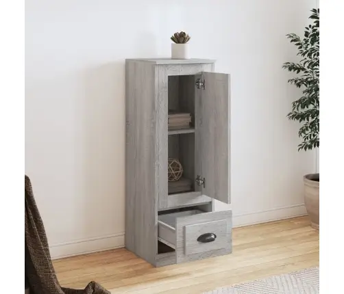 Augstais Skapis, Pelēks, 36X35,5X103,5 Cm, Inženierijas Koks Vidaxl