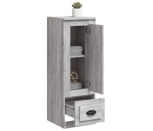 Augstais Skapis, Pelēks, 36X35,5X103,5 Cm, Inženierijas Koks Vidaxl