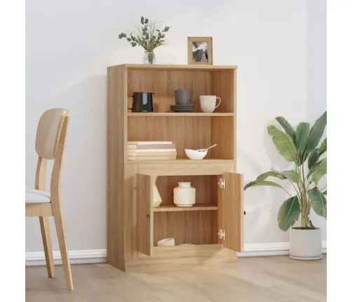 Augstais Skapītis, Ozola, 60X35,5X103,5 Cm, Inženierijas Koks Vidaxl