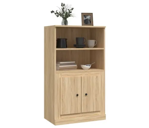 Augstais Skapītis, Ozola, 60X35,5X103,5 Cm, Inženierijas Koks Vidaxl