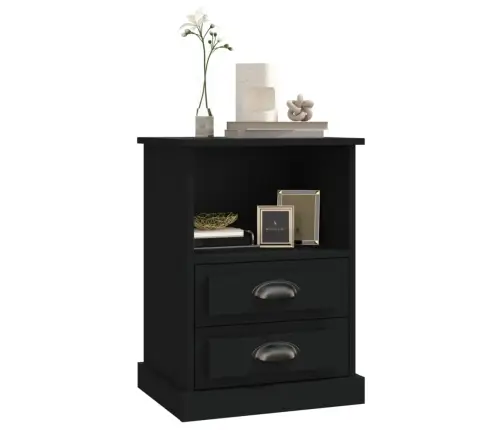Naktsskapīši, 2 Gab., Melni, 43X36X60 Cm Vidaxl Naktsskapīši, 2 Gab., Melni, 43X36X60 Cm Vidaxl