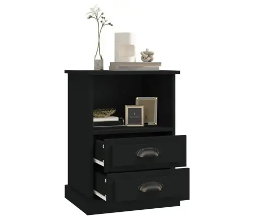 Naktsskapīši, 2 Gab., Melni, 43X36X60 Cm Vidaxl Naktsskapīši, 2 Gab., Melni, 43X36X60 Cm Vidaxl