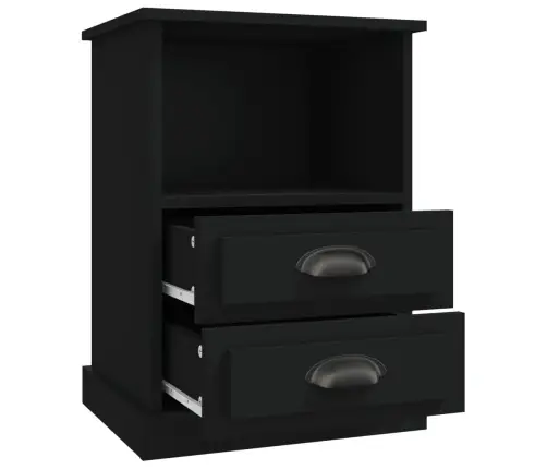 Naktsskapīši, 2 Gab., Melni, 43X36X60 Cm Vidaxl Naktsskapīši, 2 Gab., Melni, 43X36X60 Cm Vidaxl