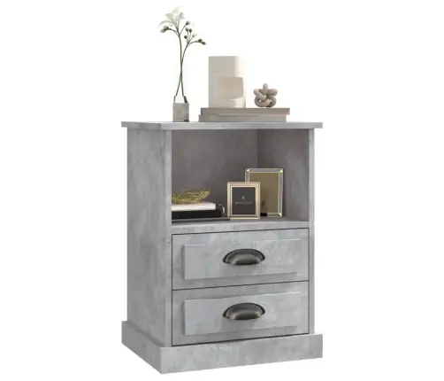 Naktsskapīši, 2 Gab., Betona Pelēki, 43X36X60 Cm Vidaxl