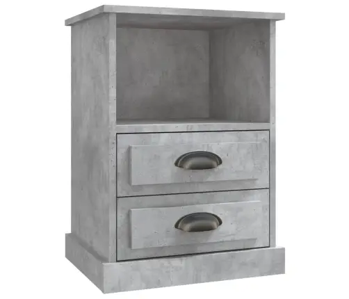 Naktsskapīši, 2 Gab., Betona Pelēki, 43X36X60 Cm Vidaxl