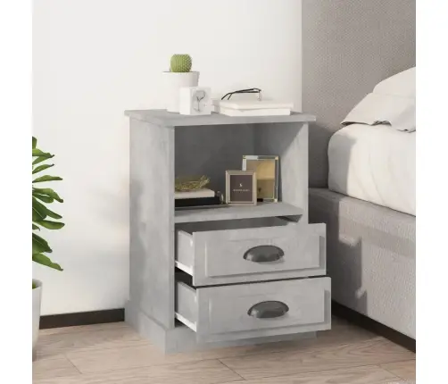 Naktsskapīši, 2 Gab., Betona Pelēki, 43X36X60 Cm Vidaxl
