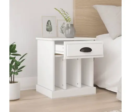 Naktinės Spintelės, 2Vnt., Baltos Spalvos, 43X36X50Cm