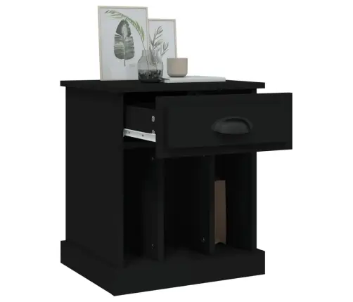 Naktsskapīši, 2 Gab., Melni, 43X36X50 Cm Vidaxl