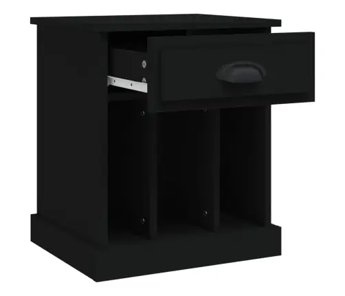 Naktsskapīši, 2 Gab., Melni, 43X36X50 Cm Vidaxl