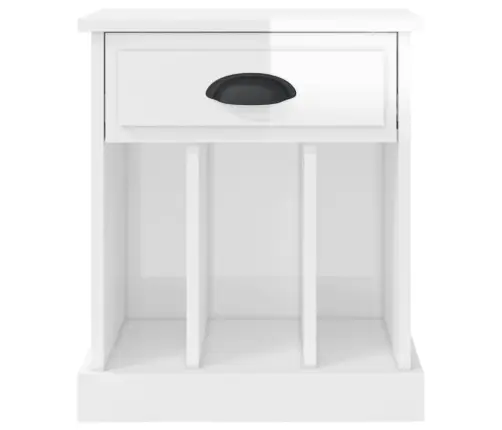 Naktsskapītis, Spīdīgi Balts, 43X36X50 Cm Vidaxl