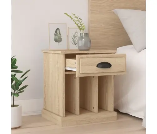 Naktinės Spintelės, 2Vnt., Sonoma Ąžuolo Spalvos, 43X36X50Cm