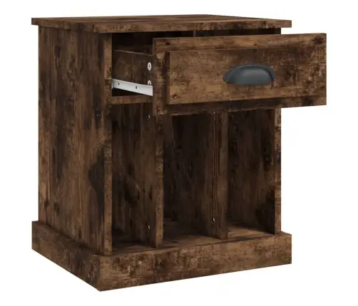 Naktinės Spintelės, 2Vnt., Dūminio Ąžuolo Spalvos, 43X36X50Cm