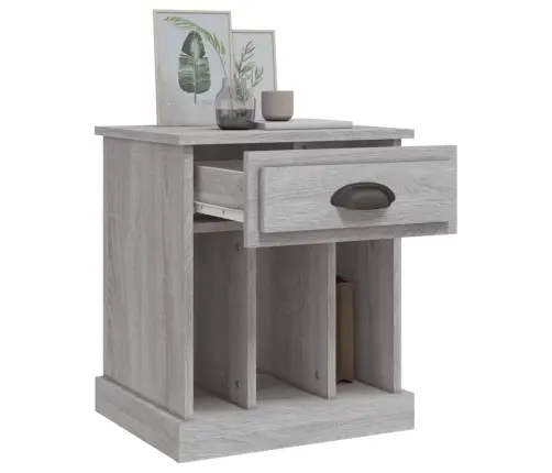 Naktsskapītis, Pelēka Ozolkoka Krāsa, 43X36X50 Cm Vidaxl