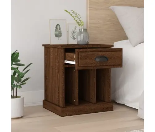 Naktinės Spintelės, 2Vnt., Rudos Ąžuolo Spalvos, 43X36X50Cm