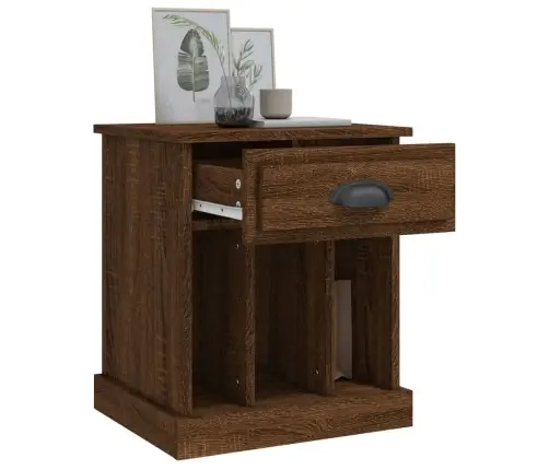 Naktinės Spintelės, 2Vnt., Rudos Ąžuolo Spalvos, 43X36X50Cm