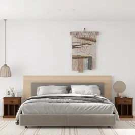 Naktinės Spintelės, 2Vnt., Rudos Ąžuolo Spalvos, 43X36X50Cm