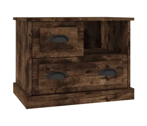 Naktinė Spintelė, Dūminio Ąžuolo Spalvos, 60X39X45Cm Naktinė Spintelė, Dūminio Ąžuolo Spalvos, 60X39X45Cm