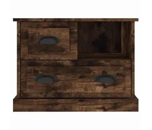 Naktinė Spintelė, Dūminio Ąžuolo Spalvos, 60X39X45Cm Naktinė Spintelė, Dūminio Ąžuolo Spalvos, 60X39X45Cm