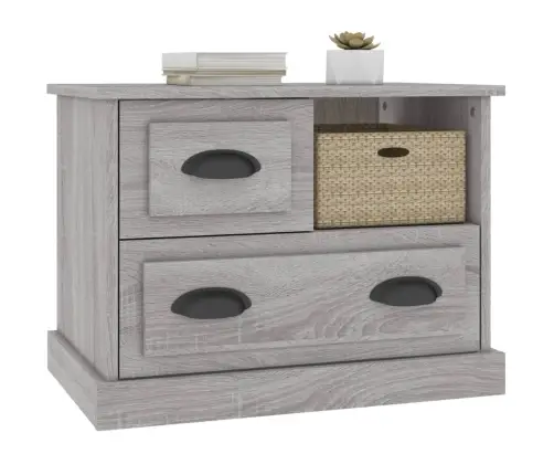 Naktsskapītis, Pelēka Ozolkoka Krāsa, 60X39X45 Cm Vidaxl