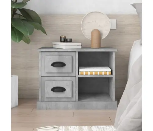 Naktsskapītis, Betona Pelēks, 60X35,5X45 Cm Vidaxl Naktsskapītis, Betona Pelēks, 60X35,5X45 Cm Vidaxl