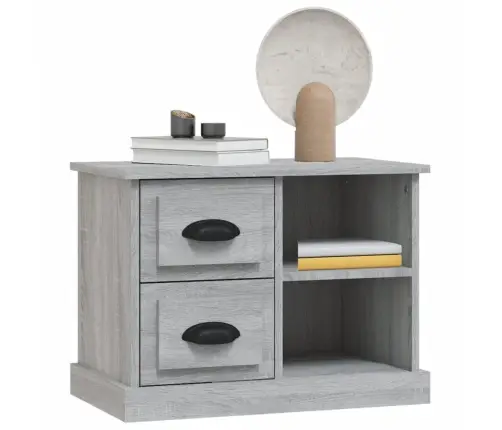 Naktsskapītis, 60X35,5X45 Cm, Pelēka Ozolkoka Krāsa Vidaxl