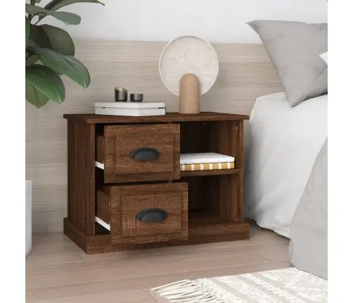 Naktsskapītis, Ozolkoka Krāsa, 60X35,5X45 Cm Vidaxl