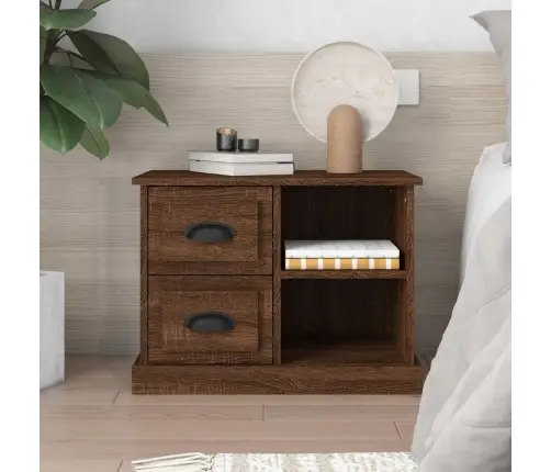 Naktsskapītis, Ozolkoka Krāsa, 60X35,5X45 Cm Vidaxl