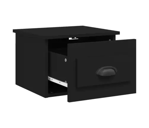 Sienas Naktsskapītis, 41,5X36X28 Cm, Melns Vidaxl