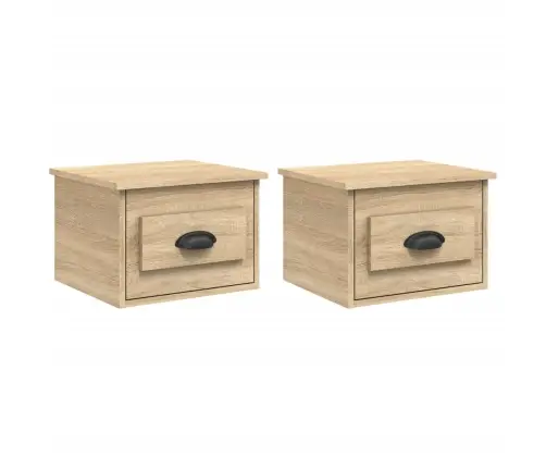 Seinale Kinnitatavad Öökapid 2 Tk Sonoma Tamm, 41,5X36X28 Cm