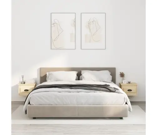 Seinale Kinnitatavad Öökapid 2 Tk Sonoma Tamm, 41,5X36X28 Cm