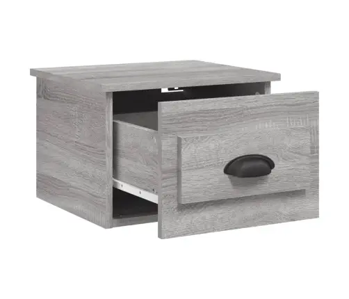 Sieninė Naktinė Spintelė, Pilka Ąžuolo, 41,5X36X28Cm