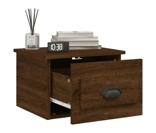 Sienas Naktsskapīši, 2 Gab., 41,5X36X28Cm, Brūna Ozolkoka Krāsa Vidaxl