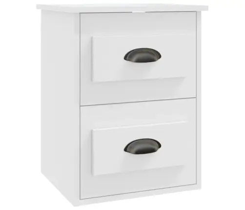 Sienas Naktsskapītis, 41,5X36X53 Cm, Balts Vidaxl