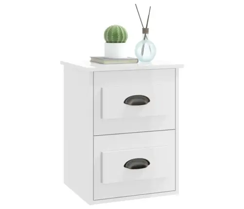 Sieninės Naktinės Spintelės, 2Vnt., Baltos, 41,5X36X53Cmcm