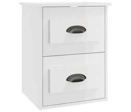 Sieninės Naktinės Spintelės, 2Vnt., Baltos, 41,5X36X53Cmcm