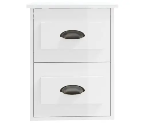 Sieninės Naktinės Spintelės, 2Vnt., Baltos, 41,5X36X53Cmcm